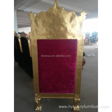 hotel furniture gold frame wood king queen throne